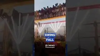 Swing collapses with 18 people aboard at Swarajkund craft festival