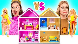 Строим Удивительный Кукольный Домик Дорогой vs Дешевый Челлендж | Смешные Челленджи от Friendly DO