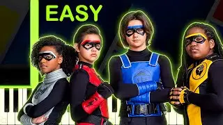 DANGER FORCE FULL THEME SONG - EASY Piano Tutorial