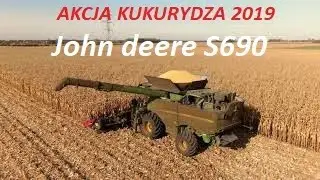 Akcja kukurydza# Corn harvest in Poland 2019#John deere S690#T660