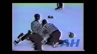 OHL May 3, 1987 Tony Joseph,OSH v Rich Stromback,NB Oshawa Generals North Bay Centennials