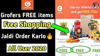 Grofers FREE Online Shopping|Grofers app Free Shopping TRICK|Grocery free Online Shopping