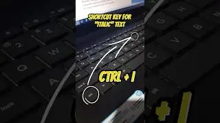 Shortcut key for Italic Text | ms word me Italic font kaise kare |  #shorts #italic #font