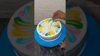 RAINBOW 🌈 colour CAKE 🎂#cake #cakedecorating #cute #cakedesign #shortvideos #ytshorts #shorts