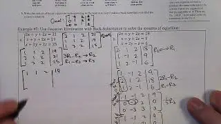 ATUCA Lesson 3.6 Example #2A Using Gaussian Elimination with Back Substitution to Solve Systems of E