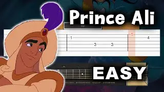 Aladdin - Prince Ali - EASY Guitar tutorial (TAB AND CHORDS)