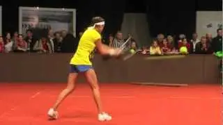 Julia Goerges training session @ Porsche Tennis Grand Prix 2012