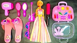 1 Minute Satisfying with Unboxing Barbie Doll Makeup Set Beauty Set Fashion Set Toys ASMR