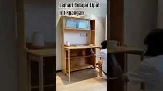 Lemari Belajar Lipat Minimalis Irit Ruangan #mebelindonesia #hardwood #woodworking #writingtable