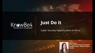 Just Do it - Cyber security Opportunities in Africa | Anna Collard | Diary of Hackers