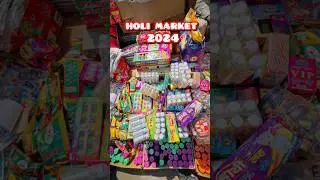 Cheapest Holi Market 2024 | Exploring Gulal,,Pichkari, ₹4RS holi stash😱 |sadar bazar delhi