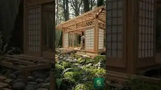 Satisfying Japanese Cabin Build #CabinBuild #ASMR #Woodworking #JapaneseDesign