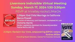 Ending Child Marriage and Reclaim Our Vote Campaign Update- March 17, 2024