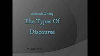 Writing C1 (Advanced) - Types of Discourse | Dr. Aya Mo'nes Helmi