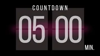 Minimal Fliqlo Flip Clock ⏱️ 5 Minute Aesthetic Timer (Pink & Black)