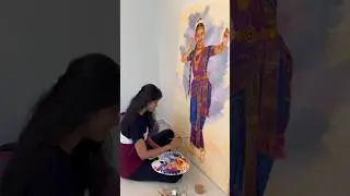 Bharatnatyam dancer painting | oil painting on canvas | painting shorts