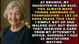 At brunch, my daughter-in-law said, 'You always make things awkward on Thanksgiving &mdash; let us have..