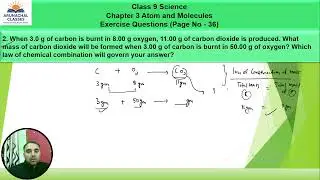 Q 2 Exercise Pg No 36 Ch 3 Atoms and Molecules Class 9 Science