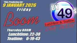Uk49s Lunchtime Prediction 9 January 2026 | Uk49s Teatime Prediction For Today