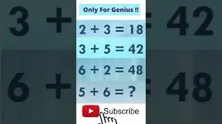 Tricky math Puzzle for genius #shorts