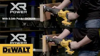 DEWALT Power Detect Reciprocating Saw Comparison - DEWALT DCS368 with 8.0Ah/DEWALT DCS368 with 5.0Ah