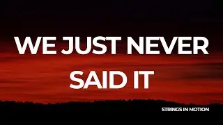 We Just Never Said It &mdash; Intimate Acoustic Love Ballad | Strings in Motion