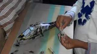 Make 3D super puzzle army helecopter