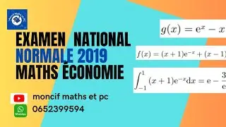 L'examen national 2019 math SE et GC《 La fonction》