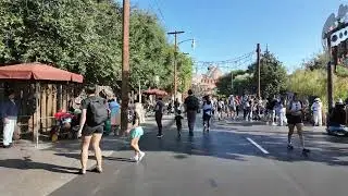 Disneyland California Adventure Walking from Hollywood land to Cars land October 6th 2025