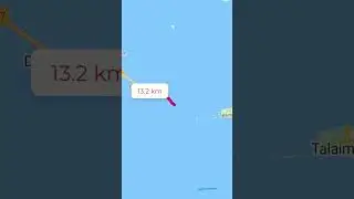 Distance between Dhanushkodi IND to Sri Lanka #map #distancemeasurement