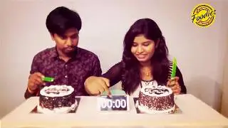 1Kg Black Forest Cake Eating Challenge | Pooriya Pongala
