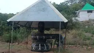 pyramid installation on shiva linga, cosmic valley international