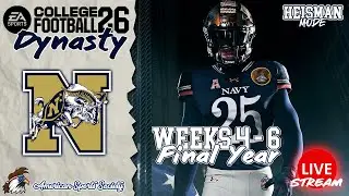 🏈Navy FINAL Year - Week 4 | Memphis + Air Force + Temple |🏈Navy Dynasty LIVE STREAM🔴