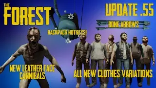 The Forest Update V0.55 HOTKEYS, ENEMIES IN CREATIVE, NEW HOODIE AND VEST