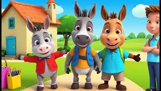 Donkey Goes to School | Funny and Fun Kids Nursery Rhyme Animation