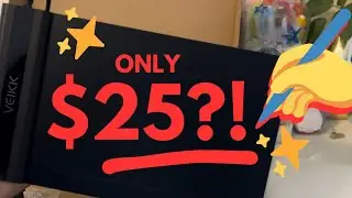 The CHEAPEST Drawing Tablet EVER for Beginners ⁉️🤑 Veikk s640 Pen Tablet Unboxing & Review