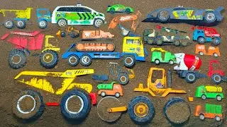 Mencari Mobil Mobilan Kontruksi yang Terkubur & Membersihkan Truk Tambang Besar, Slender, Excavator