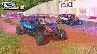 TRAIL MUDDING POLICE DEPARTMENT! (ARRESTING MILLIONAIRES) | FARMING SIMULATOR 2019
