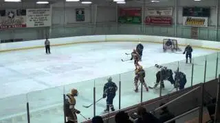 Matthew  Morelli throws a body check