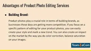 Advantages of Product Photo Editing Services by Team4eCom