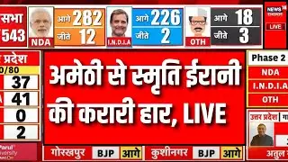 Lok Sabha Election Results 2024 LIVE : Amethi से बुरी तरह हार गईं Smriti Irani | BJP | Congress News