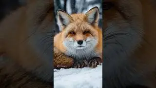 Fox walking # fox #snow #:fyp #shorts