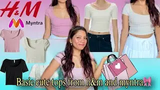 Basic cute Tops/T-shirts from H&M and MYNTRA🎀