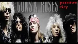 Paradise City - GNR (Guitar Solo Backing Track - Main Solo+Outro Solo)
