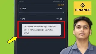 Fix Binance | You have exceeded the daily cancellation limit of 3 times, UTC+0