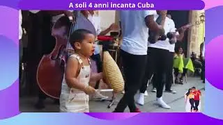 A soli 4 anni incanta Cuba: guarda come balla e suona con la band in strada! Salsa Cubana #salsa