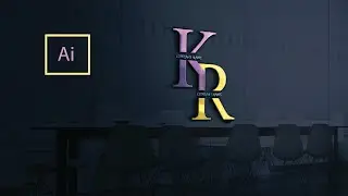 how to create letter K+R logo design In Adobe illustrator cc 2025 (creative design)#1kviews #letter