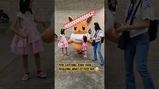 Daughters Catch HUGE POKEMON Eevee in Real Life! #shorts #pokemon #eevee #comiccon #family #pov
