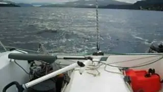 Raymarine st 2000 in waves on a minitransat clase zero - not so good
