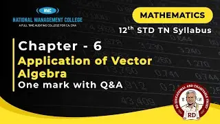 Maths Chapter 06 - Applications of Vector Algebra #12thmathematics #generalmaths #12th #revision